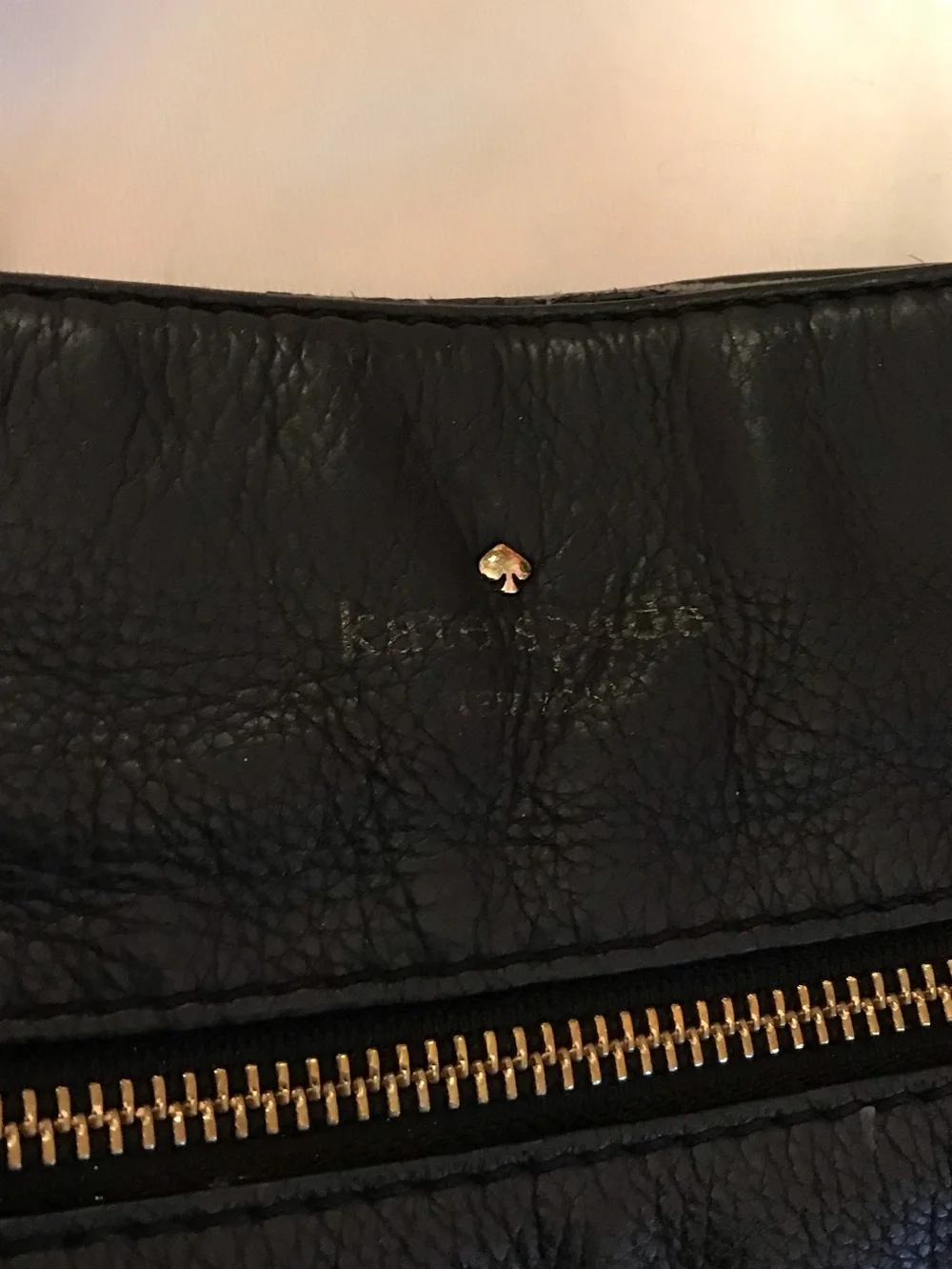 Kate Spade black and silver cobble hill Ellen crossbody purse